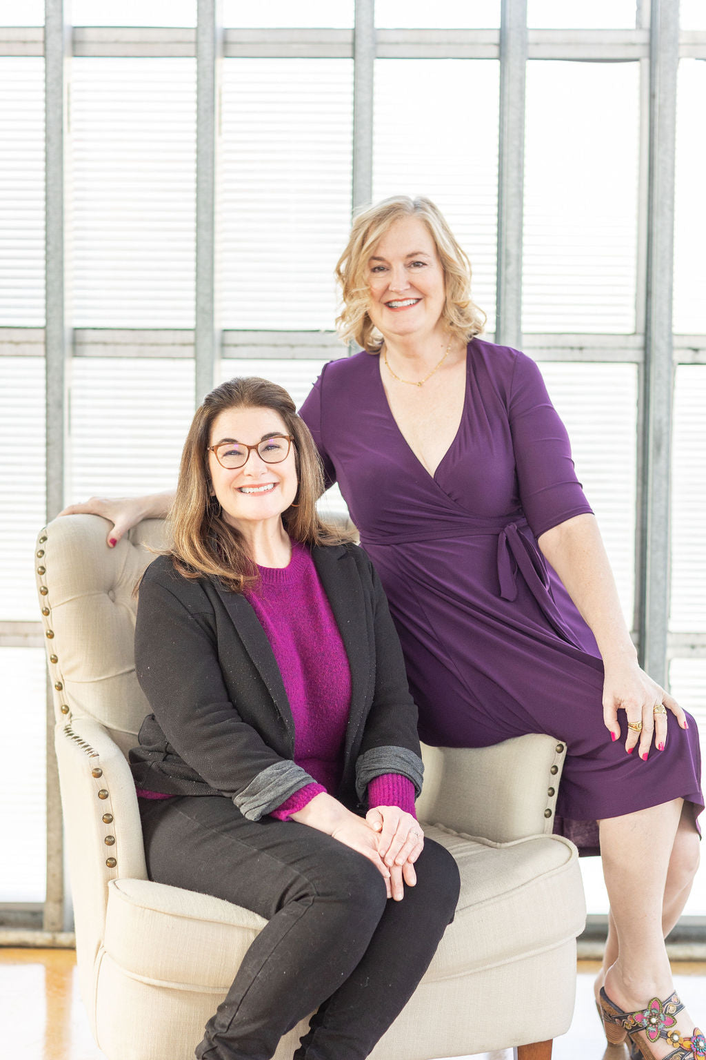 A photo of Ella's Popcorn, LLC founders,Jill Santa Lucia and Lorin Laxton. Ella's is a veteran and woman owned business, and based on a product used by their catering company out of Raleigh, North Carolina, Catering Works,Inc. Ella's Popcorn as a standalone product was made popular during the pandemic.