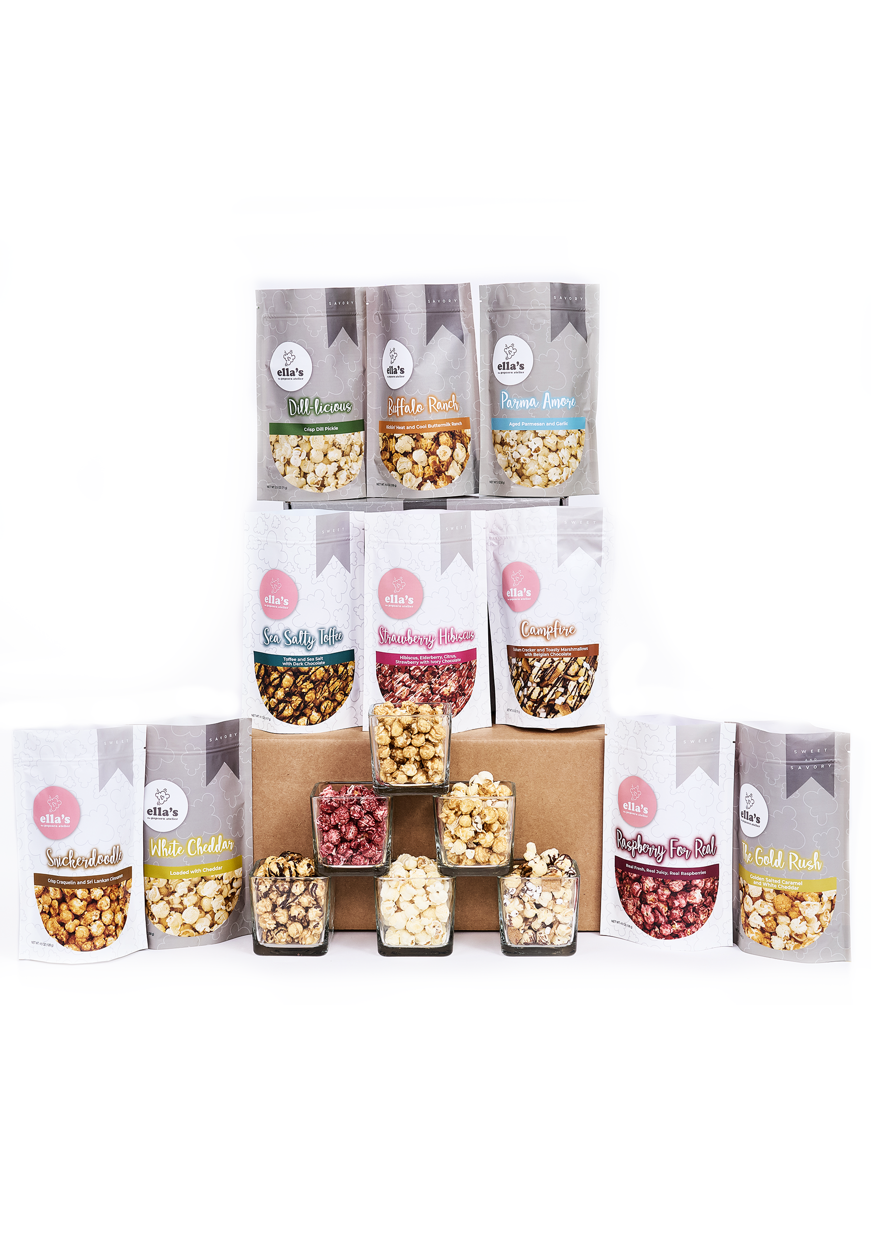 Ella's Jr. Poppin' Party Pack | 12‑Bag Popcorn Assortment for
